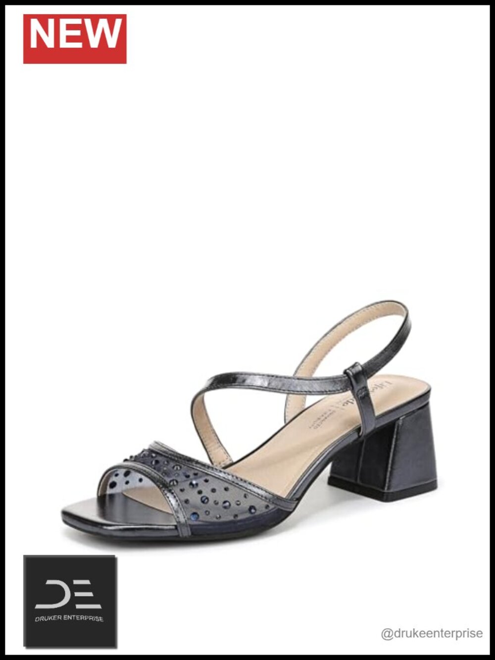 Women's Slingback Heeled Sandals Block Heel Dress Shoes Faux Leather Platform